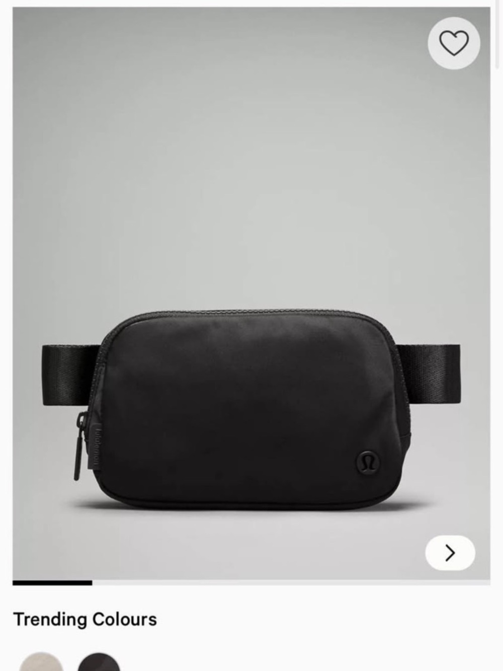 lululemon athletica Black Waist Bag